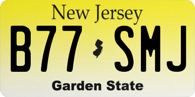 NJ license plate B77SMJ