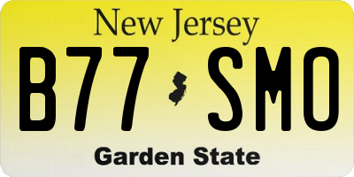 NJ license plate B77SMO