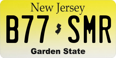 NJ license plate B77SMR