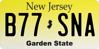 NJ license plate B77SNA
