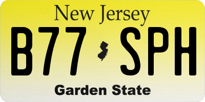 NJ license plate B77SPH