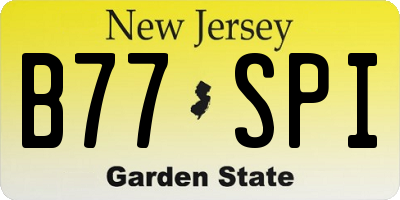 NJ license plate B77SPI