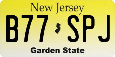 NJ license plate B77SPJ
