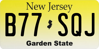 NJ license plate B77SQJ