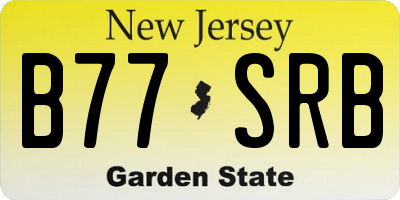 NJ license plate B77SRB