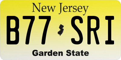 NJ license plate B77SRI