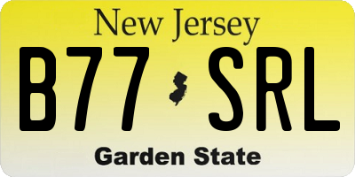 NJ license plate B77SRL