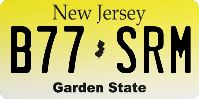 NJ license plate B77SRM