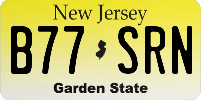 NJ license plate B77SRN