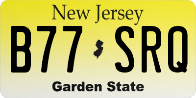 NJ license plate B77SRQ