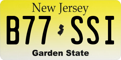 NJ license plate B77SSI