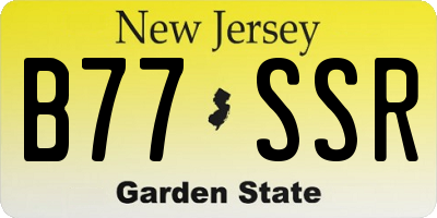 NJ license plate B77SSR