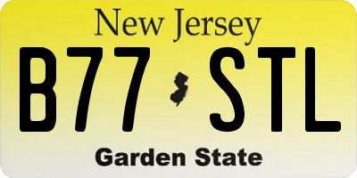 NJ license plate B77STL