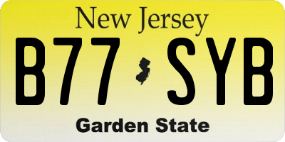 NJ license plate B77SYB
