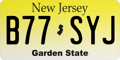 NJ license plate B77SYJ
