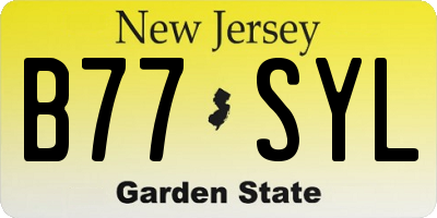 NJ license plate B77SYL