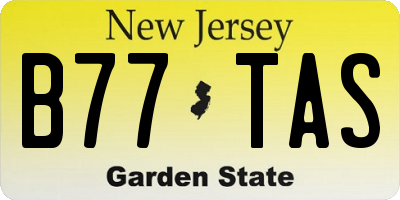 NJ license plate B77TAS