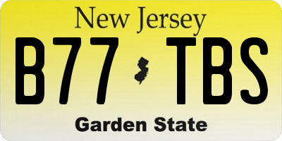 NJ license plate B77TBS