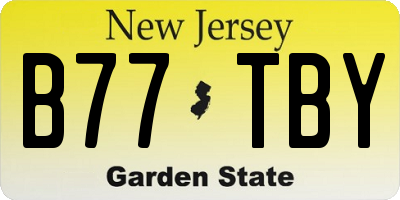 NJ license plate B77TBY