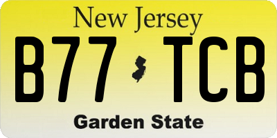 NJ license plate B77TCB