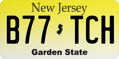 NJ license plate B77TCH