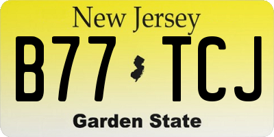 NJ license plate B77TCJ