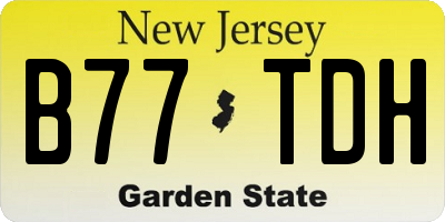 NJ license plate B77TDH