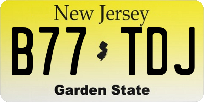 NJ license plate B77TDJ