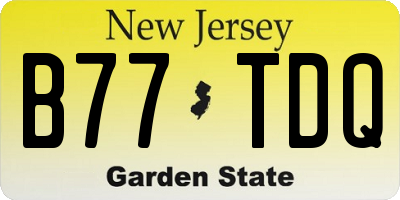 NJ license plate B77TDQ