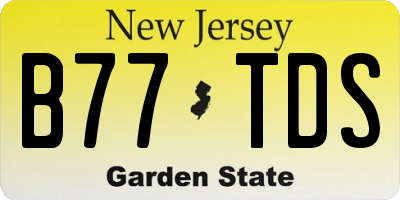NJ license plate B77TDS