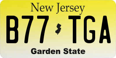 NJ license plate B77TGA
