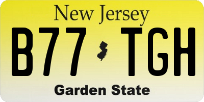 NJ license plate B77TGH