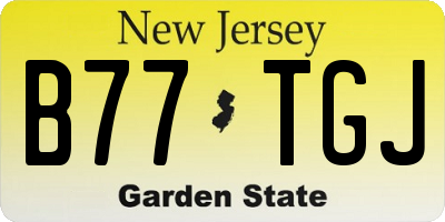NJ license plate B77TGJ