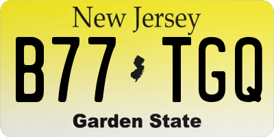 NJ license plate B77TGQ