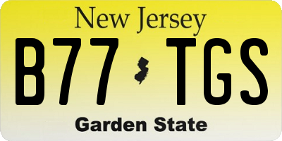 NJ license plate B77TGS