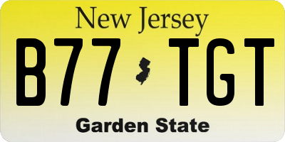 NJ license plate B77TGT