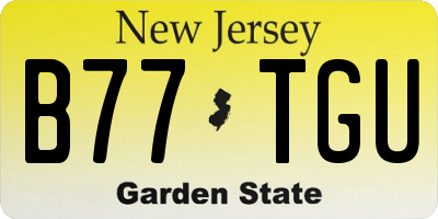 NJ license plate B77TGU