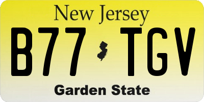 NJ license plate B77TGV