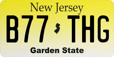NJ license plate B77THG