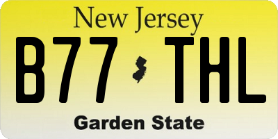 NJ license plate B77THL