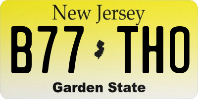 NJ license plate B77THO