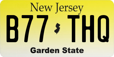 NJ license plate B77THQ