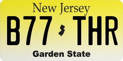 NJ license plate B77THR