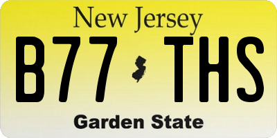 NJ license plate B77THS