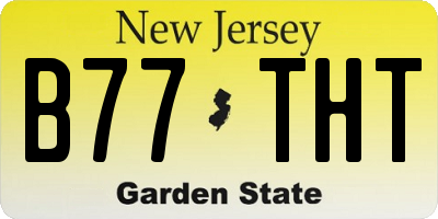 NJ license plate B77THT