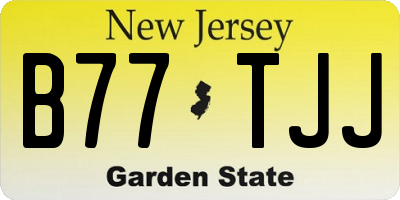 NJ license plate B77TJJ