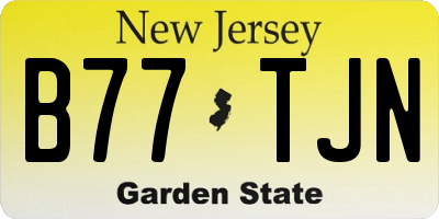 NJ license plate B77TJN