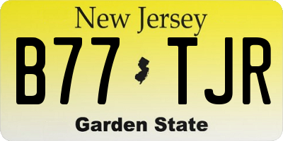 NJ license plate B77TJR