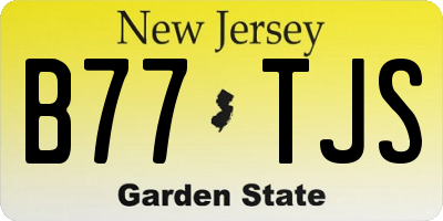 NJ license plate B77TJS