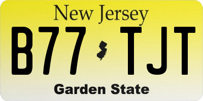 NJ license plate B77TJT